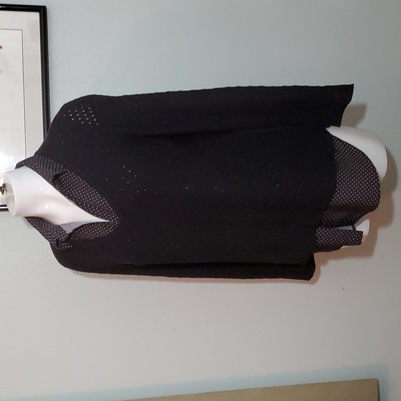 CROFT & BARROW Womens Combo-Black Knit Sweater+Black w/White Dots Top-EUC-Sz M - Picture 2 of 16